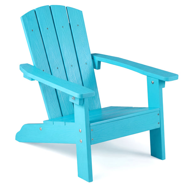 All-Weather HIPS Kid's Adirondack Chair with with High Backrest and Armrests