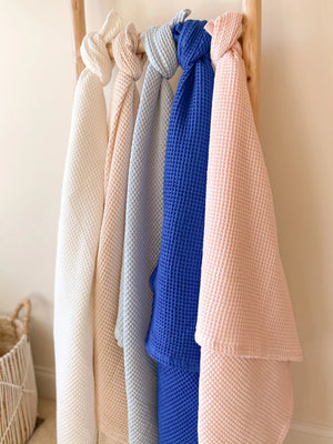 Waffle Blankets - Newborn, Baby, Toddler - 100% Cotton - MOOGCO Baby