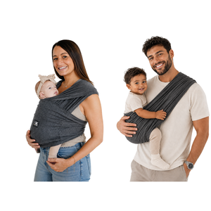 Baby K'tan Active Yoga Baby Carrier Heather Black breathable