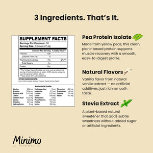 Vanilla Vegan Pea Protein Isolate Powder, 2.09 lbs - Nutrient-rich plant protein for healthy baby nutrition.