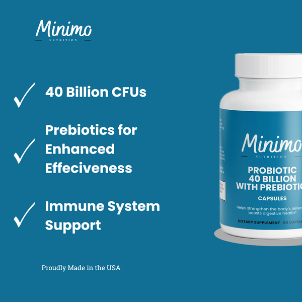 Probiotic 40 Billion with Prebiotics, 60 ct - Specialty Supplements for digestive health, shown from angle 2.