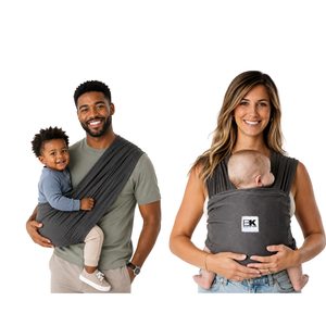 Baby K'tan Breeze Baby Carrier Charcoal cotton mesh 5 positions