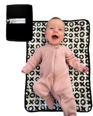Sarah Wells Portable Diaper Changing Pad Machine Washable, Foldable for Travel or Diaper Bags (XOXO)