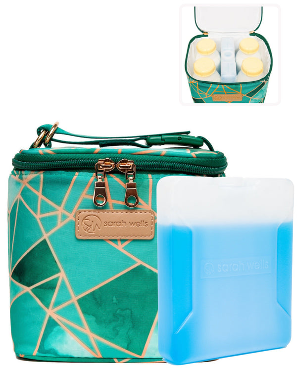 Sarah Wells Cold Gold Breastmilk Cooler – Insulated Milk Storage & Ice Pack – Machine Washable for Moms