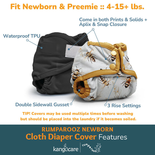 Rumparooz Phantom Newborn Cloth Diaper Covers - Stylish and functional bedding solution for your baby's sleep needs.