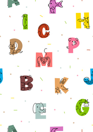 Animal-Alphabet Printed Canopy