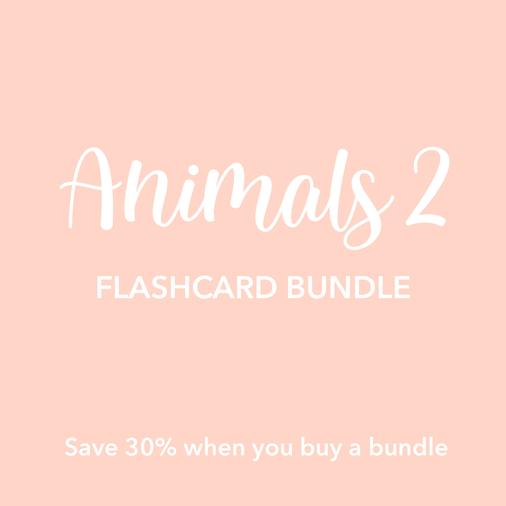 Animal 2 Flashcards Bundle for babies - engaging learning puzzles and creative activities for early development.