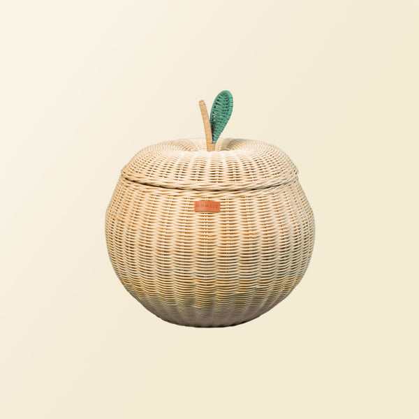 Apple Rattan Storage Basket Natural - Large