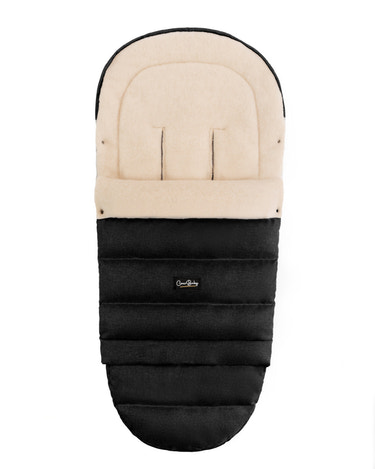 Black Arctic Organic Wool Adjustable Footmuff