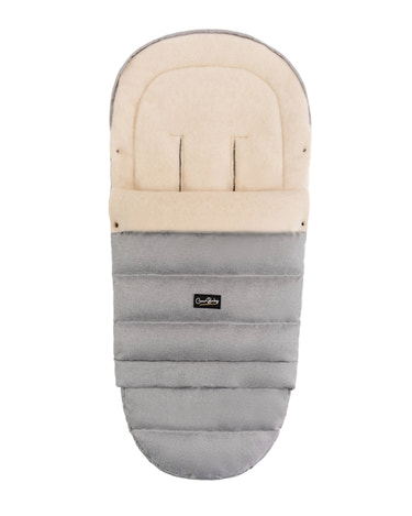 Gray Arctic Organic Wool Adjustable Footmuff