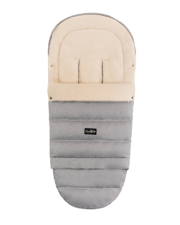 Gray Arctic Organic Wool Adjustable Footmuff