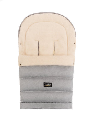 Gray Arctic Organic Wool Adjustable Footmuff