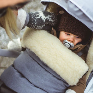 Navy Arctic Organic Wool Adjustable Footmuff