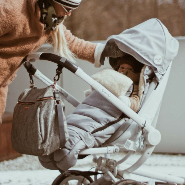 Beige Arctic Organic Wool Adjustable Footmuff