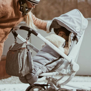 Navy Arctic Organic Wool Adjustable Footmuff