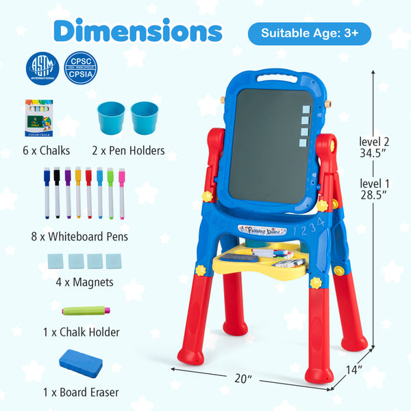 Art Easel for Kids with Adjustable Height