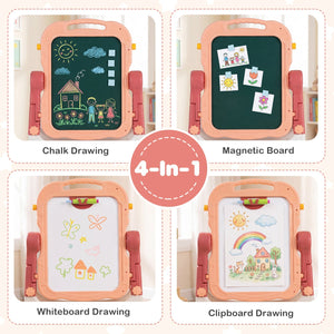 Kids Art Easel with Adjustable Height & 22 Accessories
