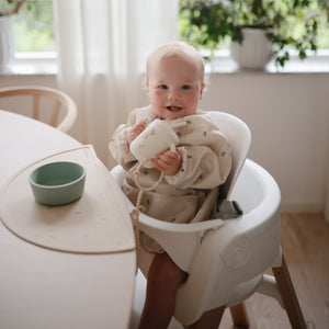 Mushie Long Sleeve Bib water resistant 6 to 24 months