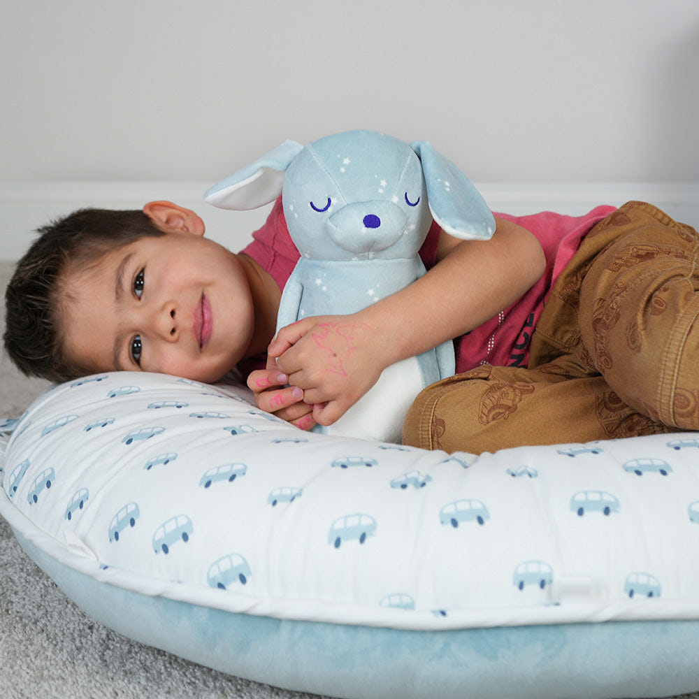 Atlas Puppy Mini Printed Plush - Soft, cuddly toy for babies, perfect for comfort and playtime.