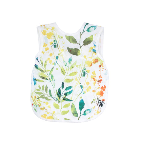 Autumn Leaves Bapron for babies, stylish and practical, shown from angle 3, perfect for mealtime messes.