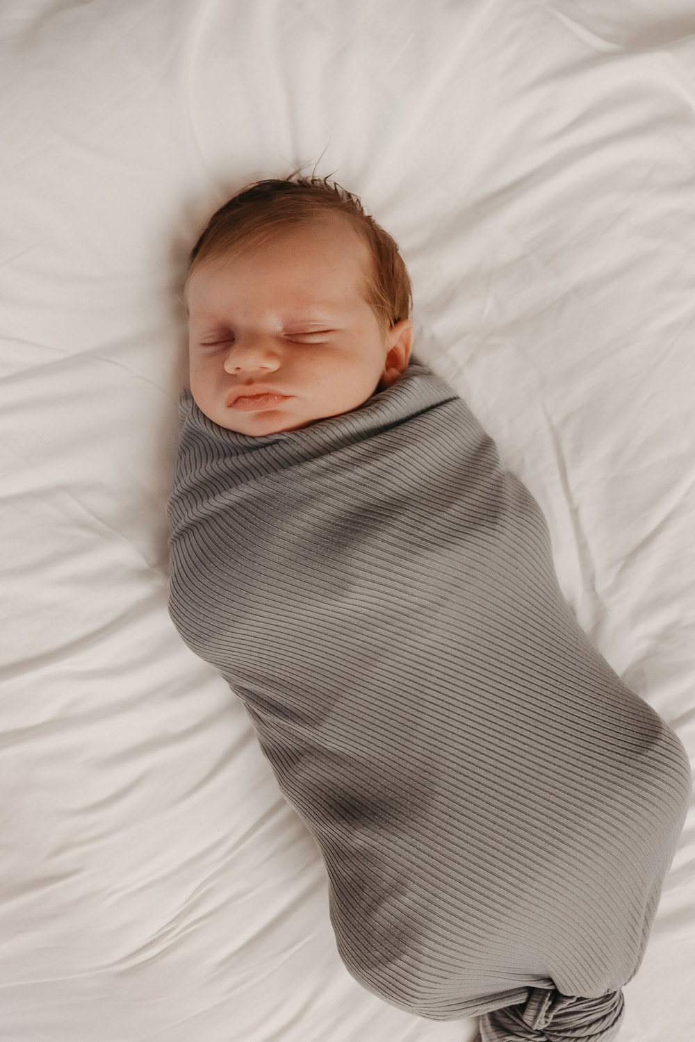 Stone Ribbed Stretch Swaddle