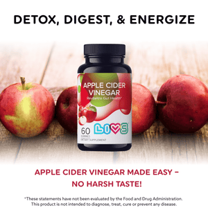 Apple Cider Vinegar Gummies in a vibrant angle 2 view, showcasing their chewy texture and apple flavor.
