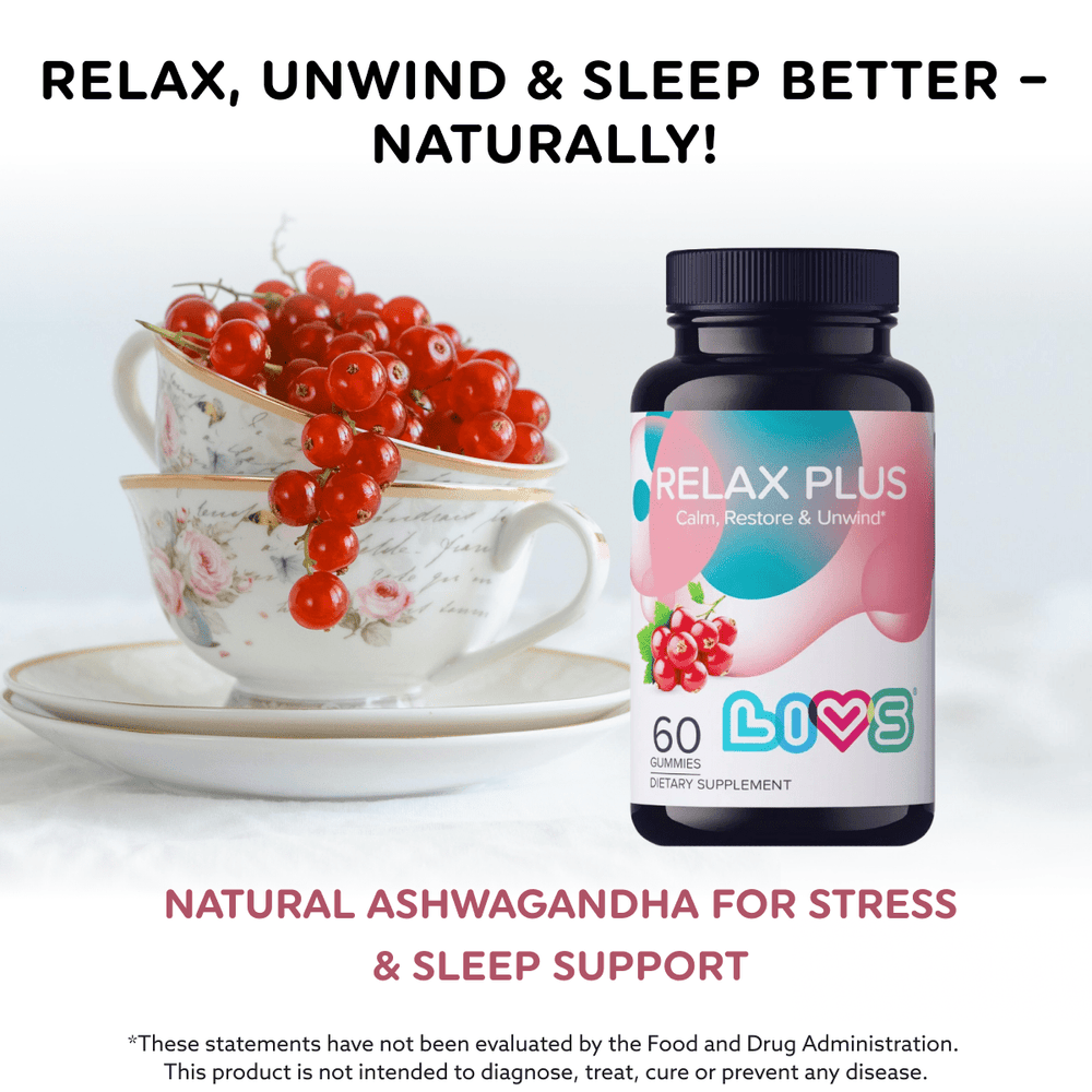 Relax Plus Ashwagandha Gummies by Redberries - soothing stress relief for babies in a colorful, chewy format.