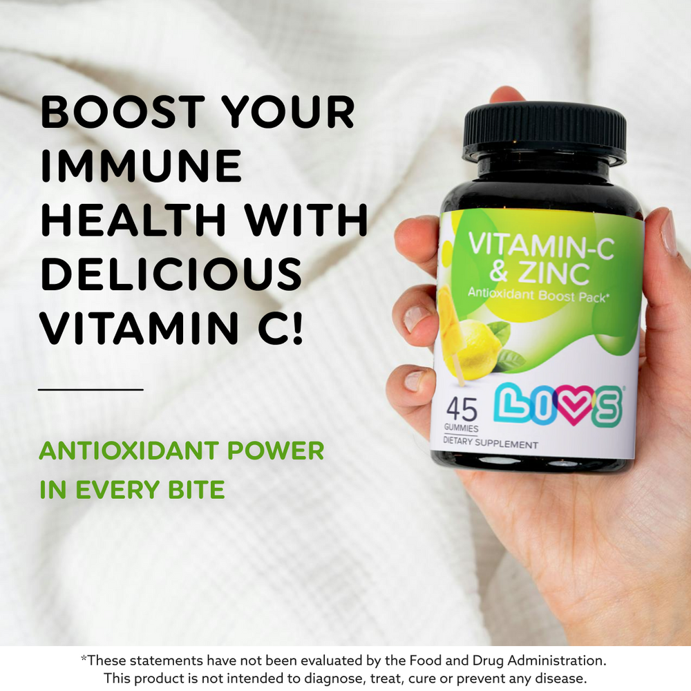 Vitamin C & Zinc supplement in lemon flavor for babies, promoting health and immunity.