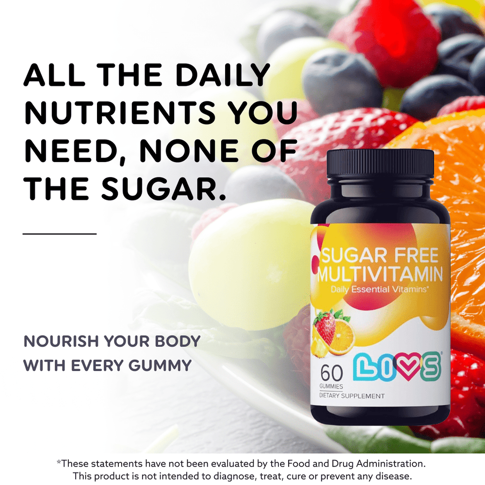 Sugar-free multivitamin for babies in strawberry, orange, and pineapple flavors - main product image.