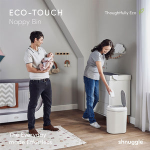Shnuggle Eco-Touch Nappy Bin Diaper Pail + 30 Better Bag Liners