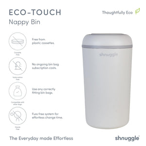 Shnuggle Eco-Touch Nappy Bin Diaper Pail