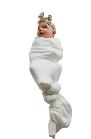 Dove Ribbed Stretch Swaddle