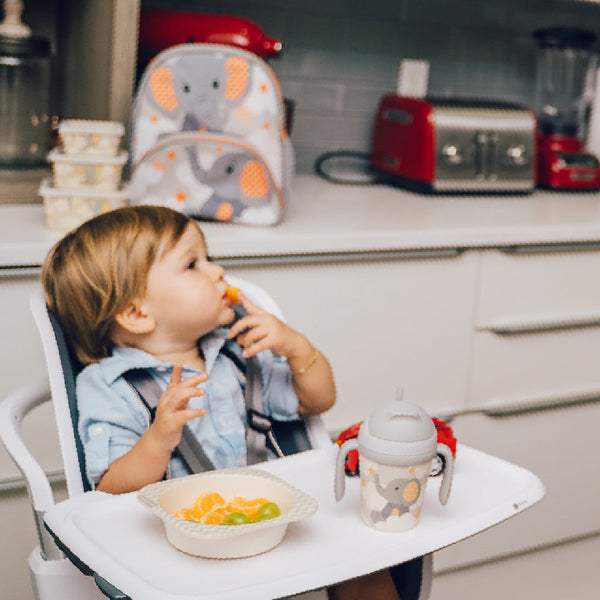 Primo Passi - Bamboo Fiber, Kids Square Bowl, Little Elephant