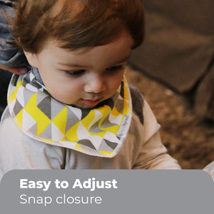 Primo Passi Bandana Bib, Grey & Yellow