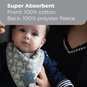 Primo Passi Bandana Bib, Grey & Yellow