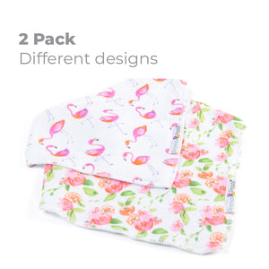 Primo Passi Bandana Bib, Flamingo & Roses