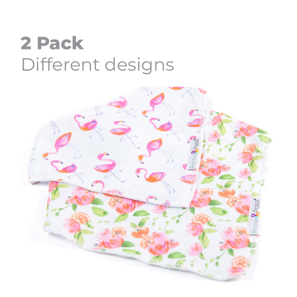 Primo Passi Bandana Bib, Flamingo & Roses
