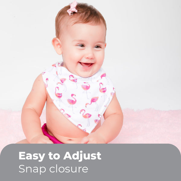 Primo Passi Bandana Bib, Flamingo & Roses