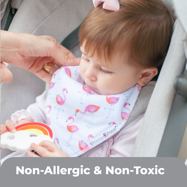 Primo Passi Bandana Bib, Flamingo & Roses