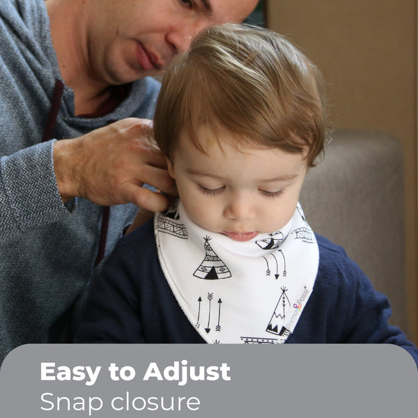 Primo Passi Bandana Bib, White Arrows