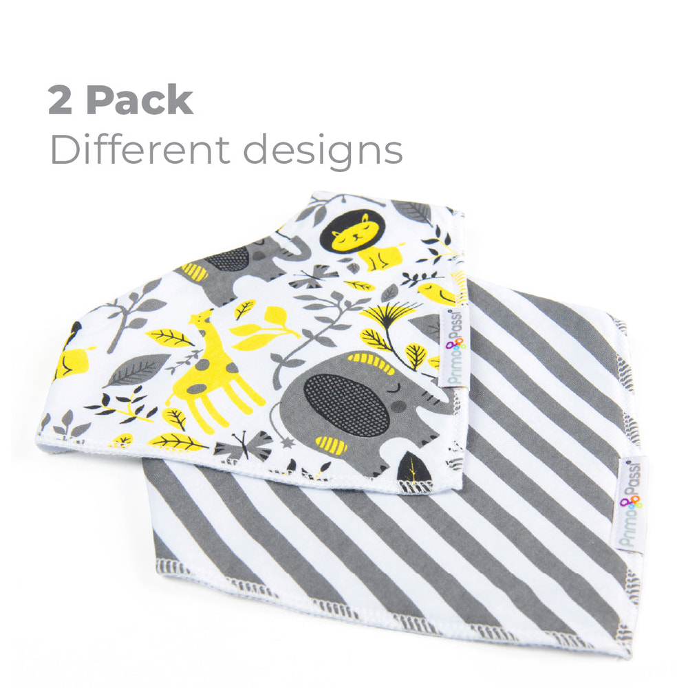 Primo Passi Bandana Bibs, Elephant Stripes