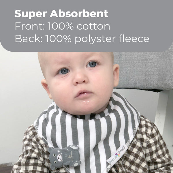 Primo Passi Bandana Bibs, Elephant Stripes