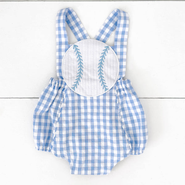 Blue Baseball Sunsuit