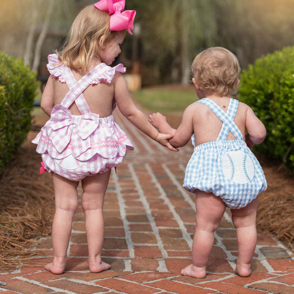 Blue Baseball Sunsuit