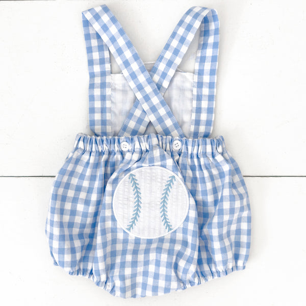 Blue Baseball Sunsuit