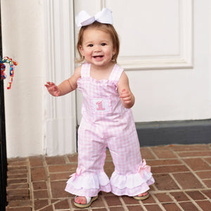 Girls Smocked First Birthday Longall - MOOGCO Baby