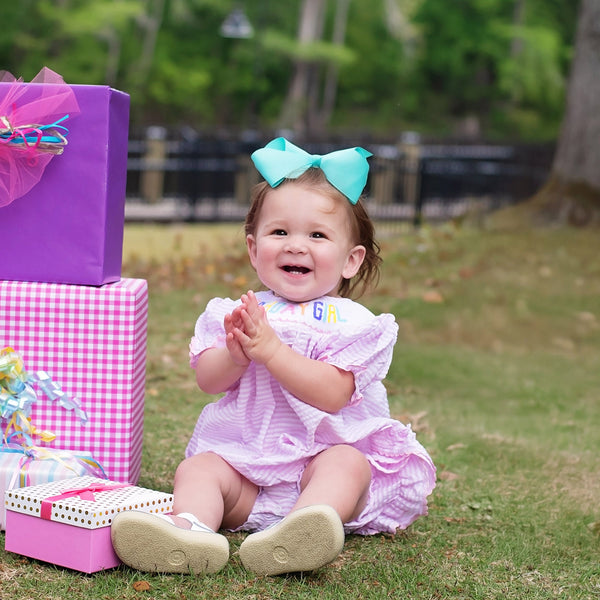 Smocked Birthday Girl Bubble
