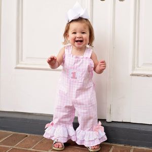 Girls Smocked First Birthday Longall - MOOGCO Baby