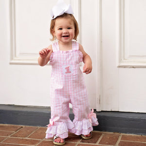 Girls Smocked First Birthday Longall - MOOGCO Baby