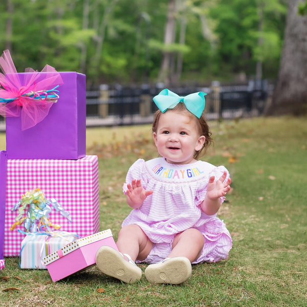 Smocked Birthday Girl Bubble